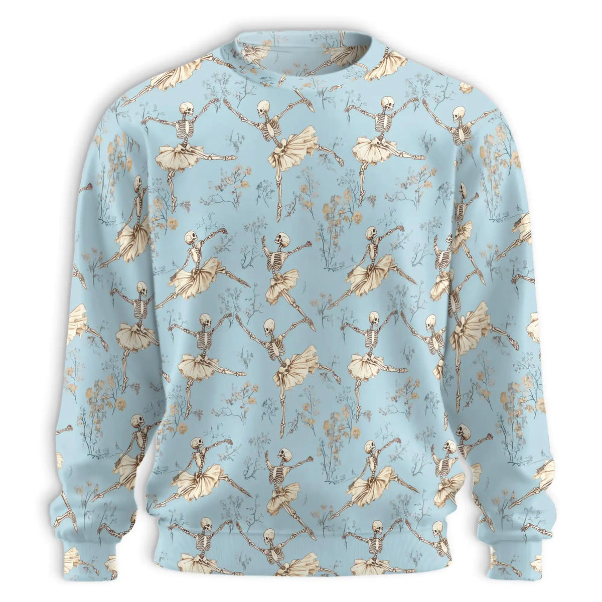 Dancing Skeleton Sweatshirt – Colorful Graphic 3D All Over Print Design
