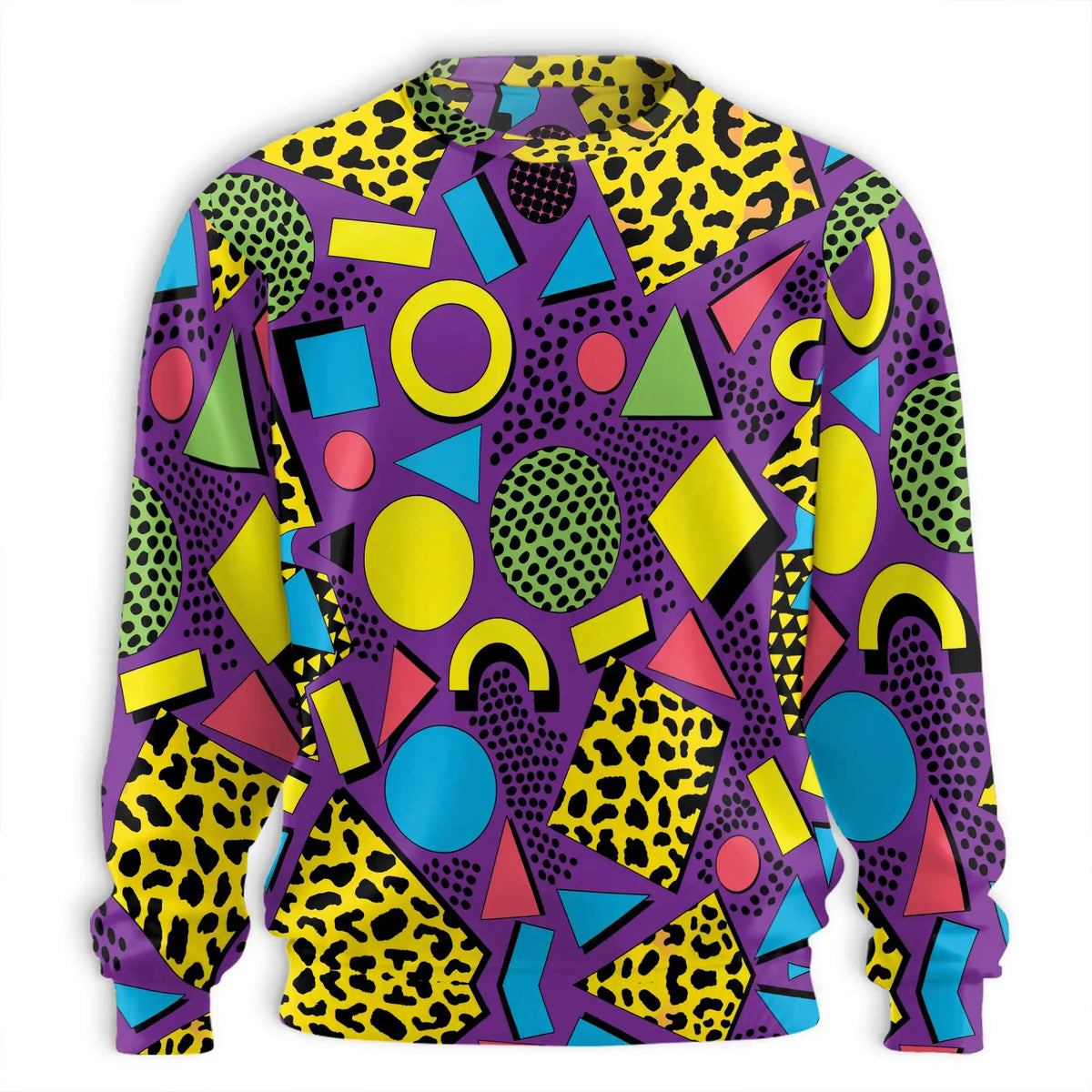 80s Retro Pattern Sweatshirt – Vintage 3D All Over Print Design