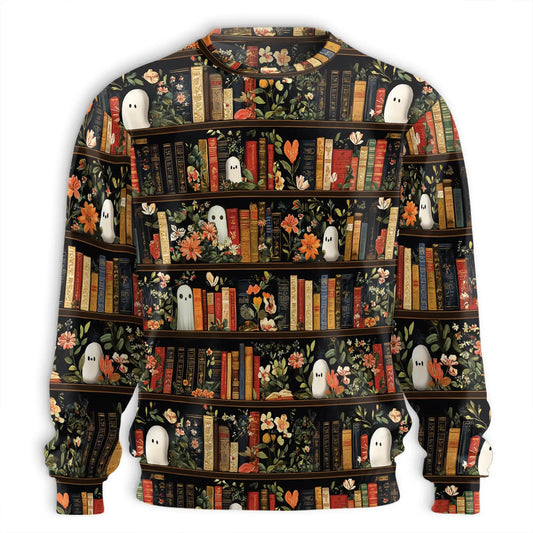 Library Ghost Sweatshirt – Colorful Graphic 3D All Over Print Design
