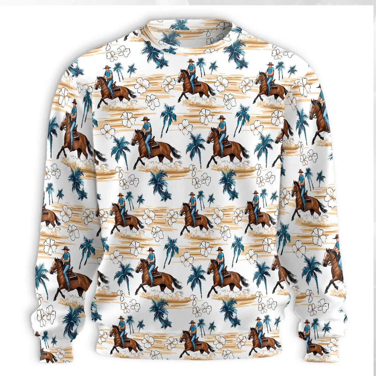 Western Cowboy Pattern Sweatshirt – Colorful Graphic 3D All Over Print Design
