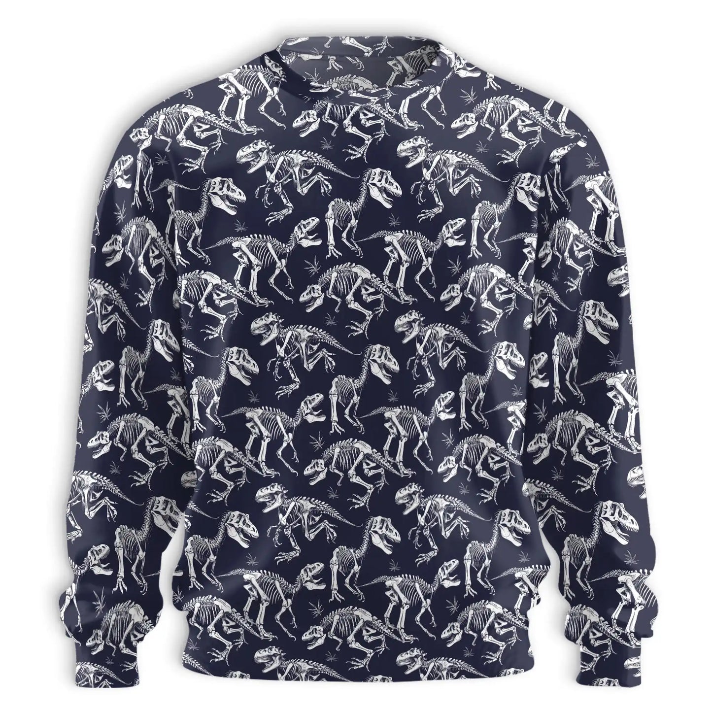 Dinosaur Skeleton Sweatshirt – Colorful Graphic 3D All Over Print Design