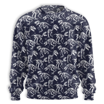 Dinosaur Skeleton Sweatshirt – Colorful Graphic 3D All Over Print Design