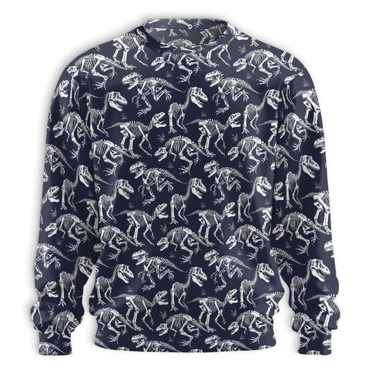 Dinosaur Skeleton Sweatshirt – Colorful Graphic 3D All Over Print Design