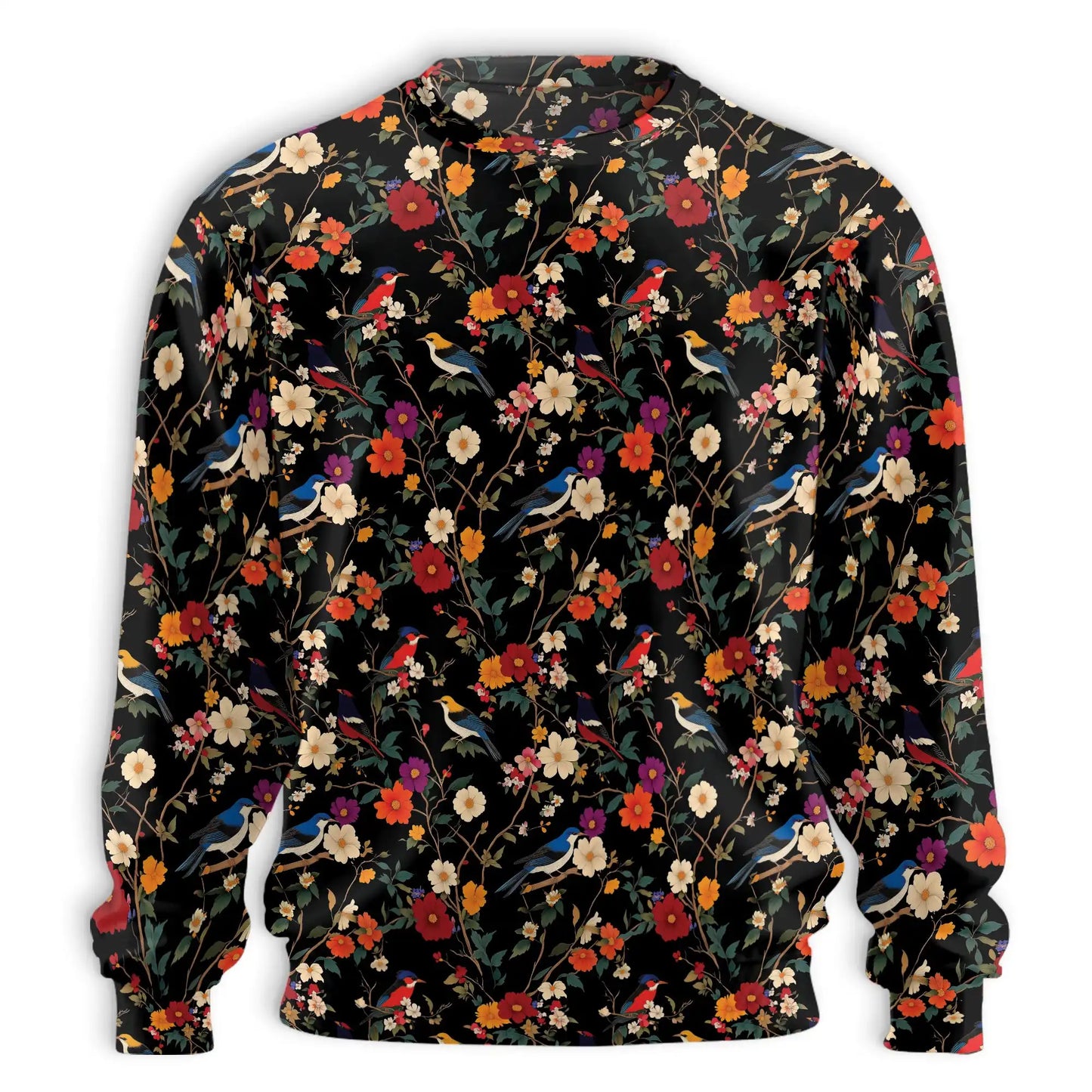 Bird Flower Sweatshirt – Colorful Graphic 3D All Over Print Design