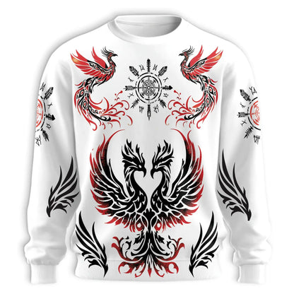 Viking Phoenix Sweatshirt – Colorful Graphic 3D All Over Print Design