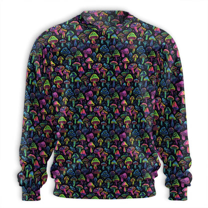 Neon Mushroom Sweatshirt – Colorful Graphic 3D All Over Print Design