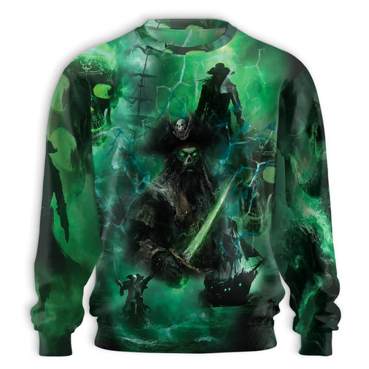 Ghost Pirate Sweatshirt – Colorful Graphic 3D All Over Print Design