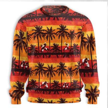 Wrestling Sunset Sweatshirt – Tropical 3D All Over Print Design