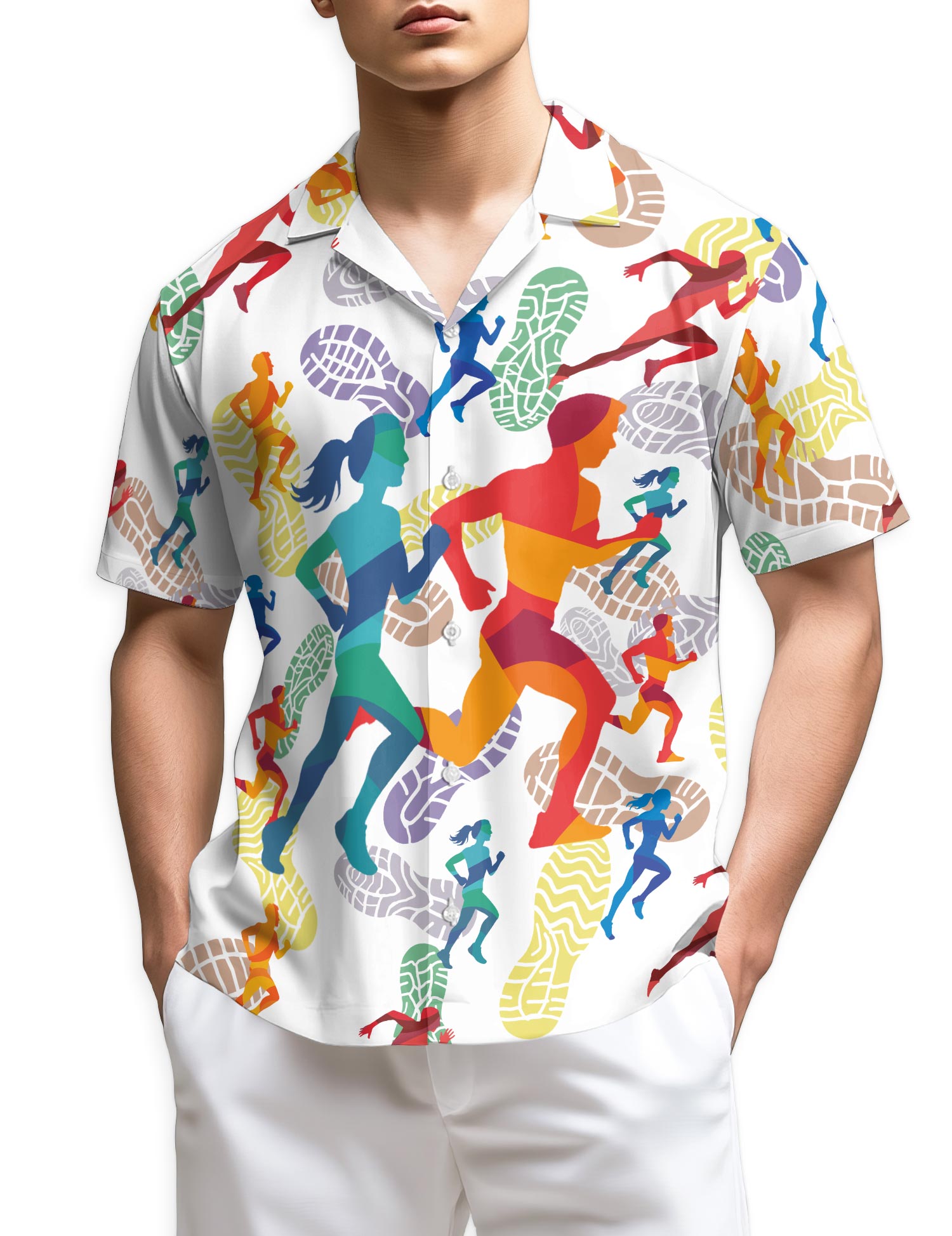 Azhawaiian Running Hawaiian Shirt for Men