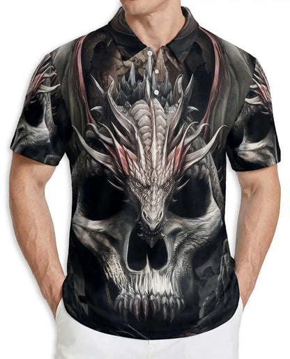 Dragon Skull Polo Shirt | Azhawaiian