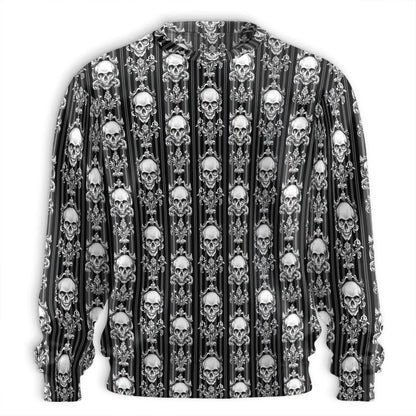 Black White Skull Sweatshirt – Colorful Graphic 3D All Over Print Design