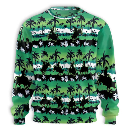 Bull Riding Sweatshirt – Colorful Graphic 3D All Over Print Design