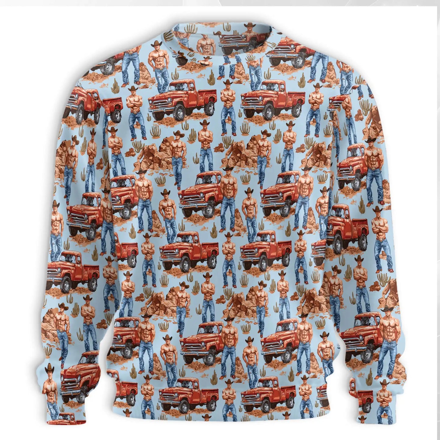 Vintage Cowboy Sweatshirt – Vintage 3D All Over Print Design