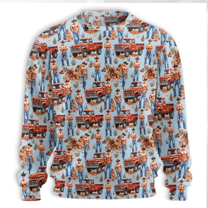 Vintage Cowboy Sweatshirt – Vintage 3D All Over Print Design