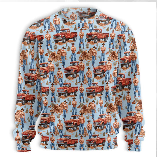 Vintage Cowboy Sweatshirt – Vintage 3D All Over Print Design