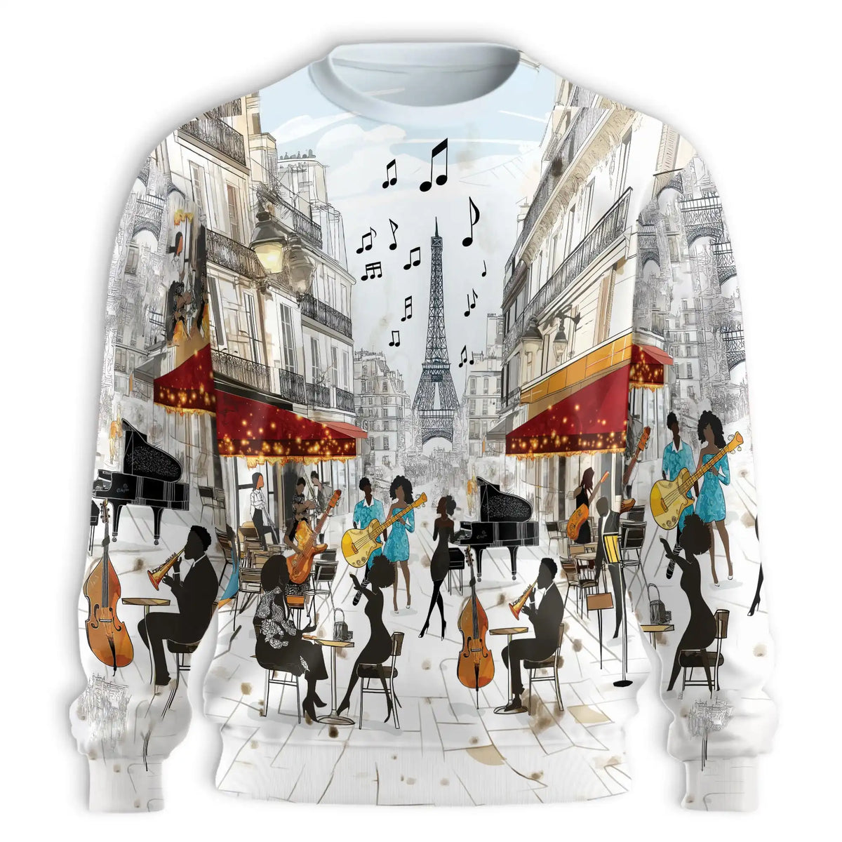 Jazz Music Sweatshirt – Colorful Graphic 3D All Over Print Design