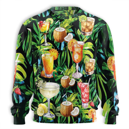 Cocktail and Fruit Summer Sweatshirt – Tropical 3D All Over Print Design