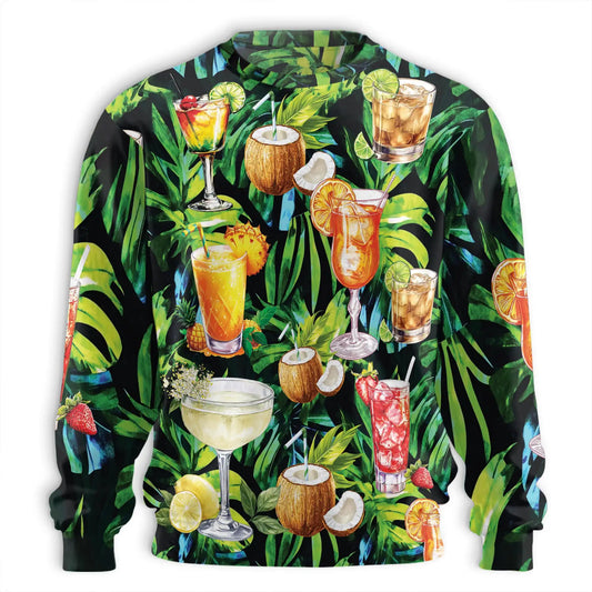 Cocktail and Fruit Summer Sweatshirt – Tropical 3D All Over Print Design