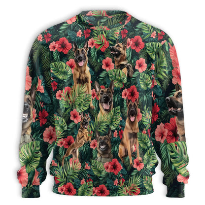 German Shepherd Tropical Sweatshirt – Tropical 3D All Over Print Design