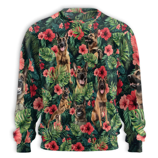 German Shepherd Tropical Sweatshirt – Tropical 3D All Over Print Design