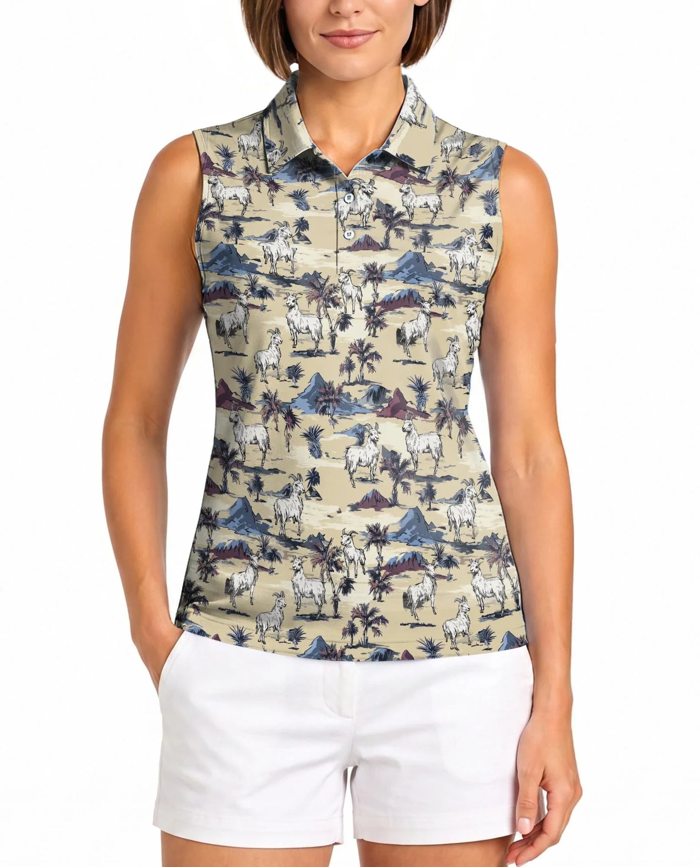 Goat Island Sleeveless Polo Shirt for Women | Azhawaiian