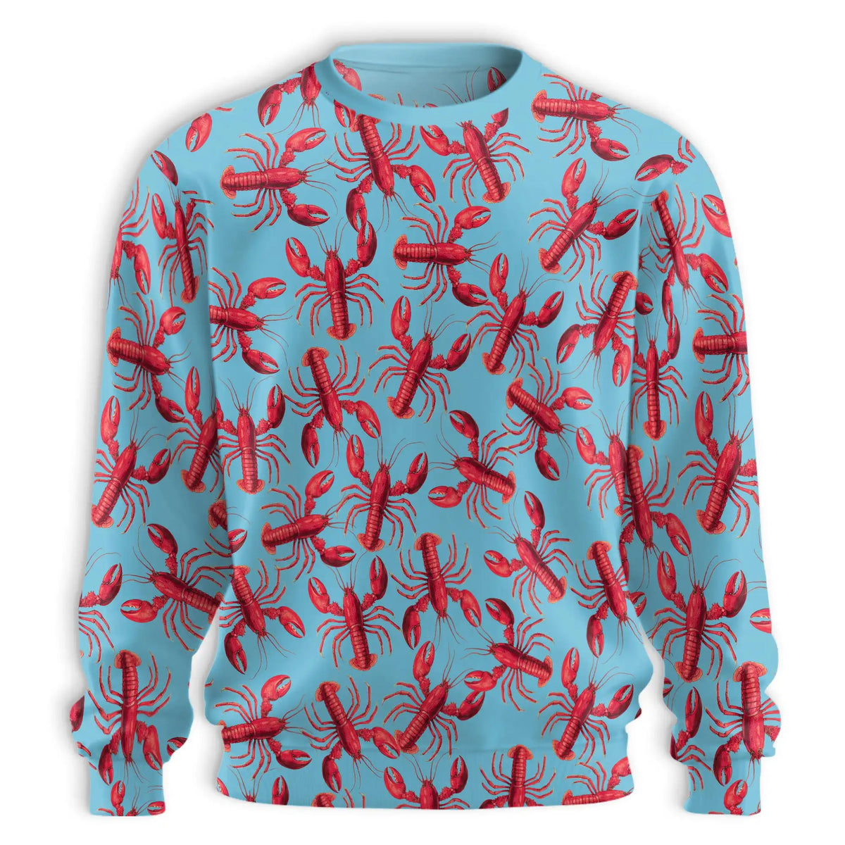 Red Lobster Pattern Sweatshirt – Colorful Graphic 3D All Over Print Design