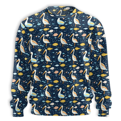 Pelican Pattern Sweatshirt – Colorful Graphic 3D All Over Print Design