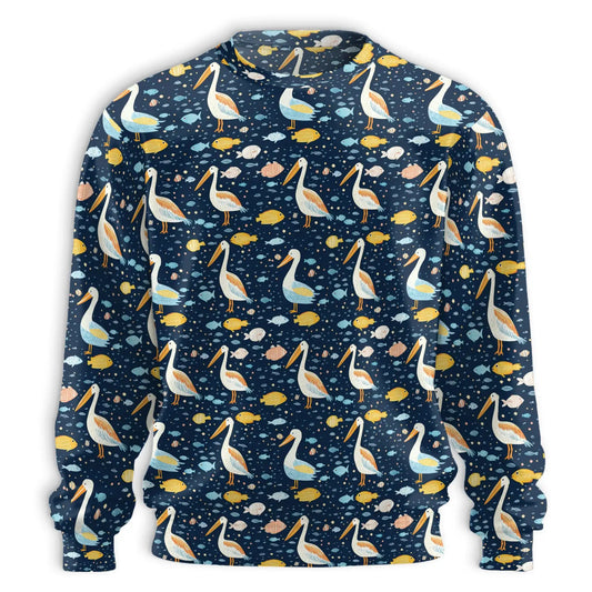 Pelican Pattern Sweatshirt – Colorful Graphic 3D All Over Print Design
