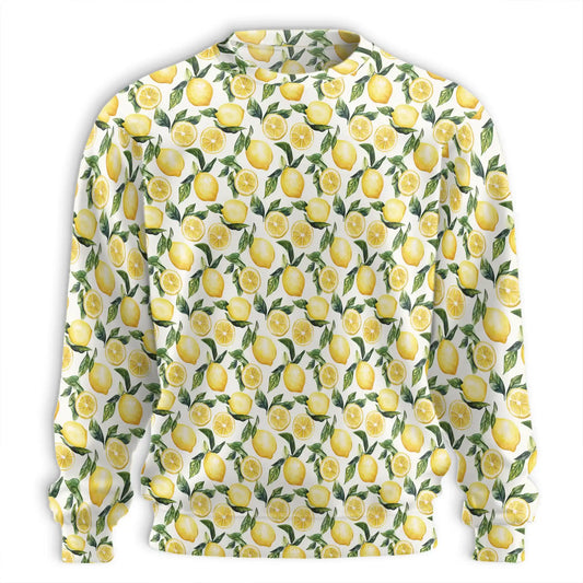 Lemon Pattern Sweatshirt – Colorful Graphic 3D All Over Print Design