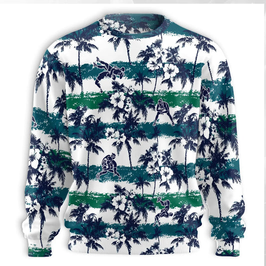 Wrestling Palm Tree Sweatshirt – Tropical 3D All Over Print Design