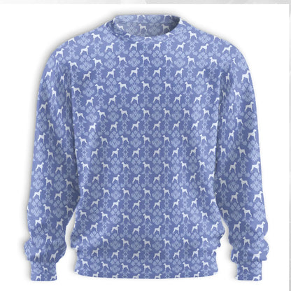 Dog Silhouette Pattern Sweatshirt – Colorful Graphic 3D All Over Print Design