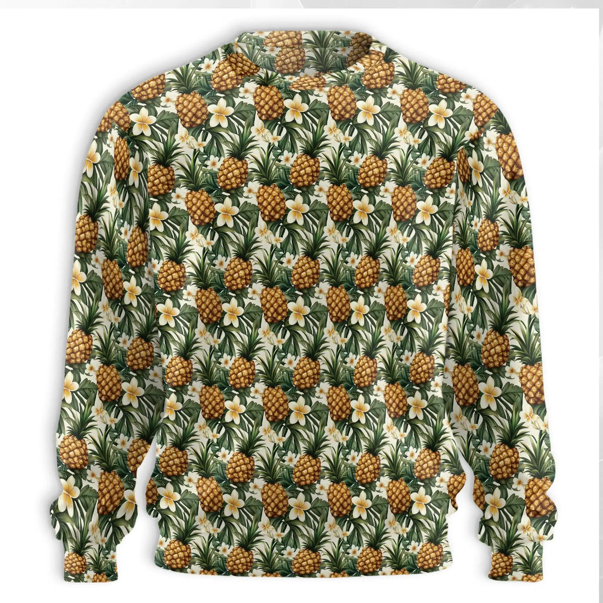 Golden Pineapple Sweatshirt – Tropical 3D All Over Print Design