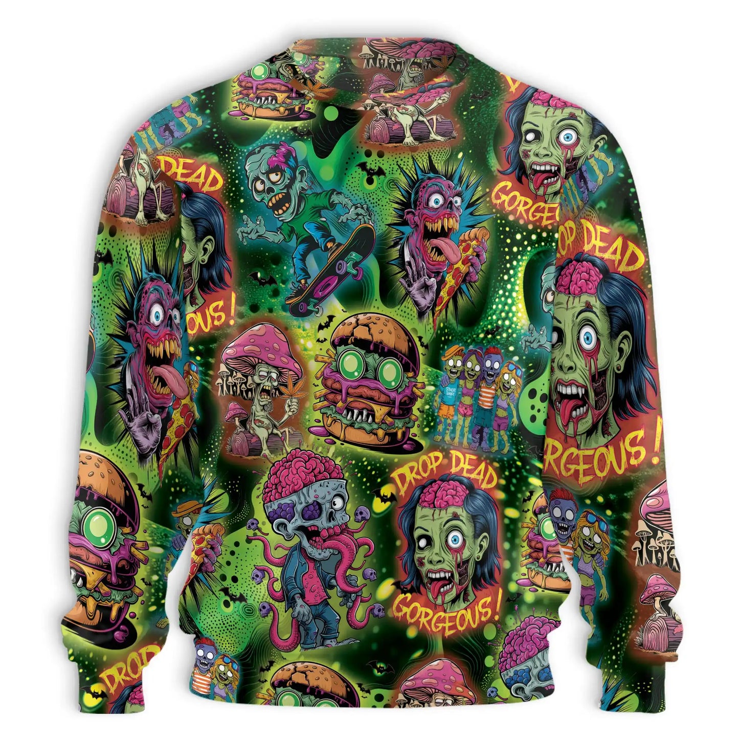 Zombie Sweatshirt – Colorful Graphic 3D All Over Print Design