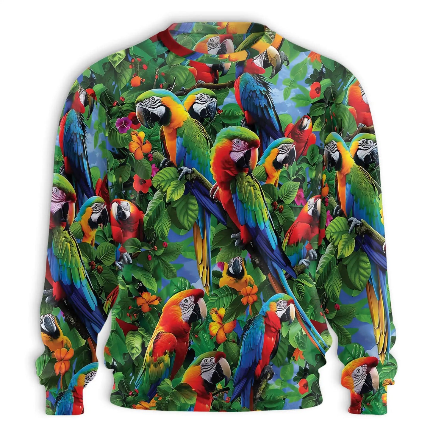 Macaw Parrot Tropical Jungle Sweatshirt – Tropical Jungle 3D All Over Print Design