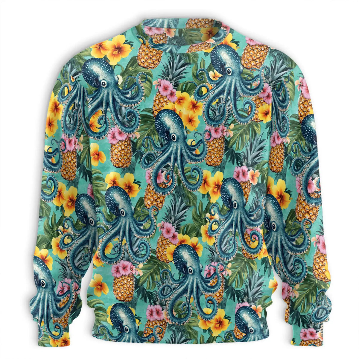 Octopus Summer Sweatshirt – Tropical 3D All Over Print Design