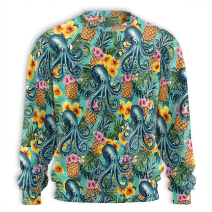 Octopus Summer Sweatshirt – Tropical 3D All Over Print Design