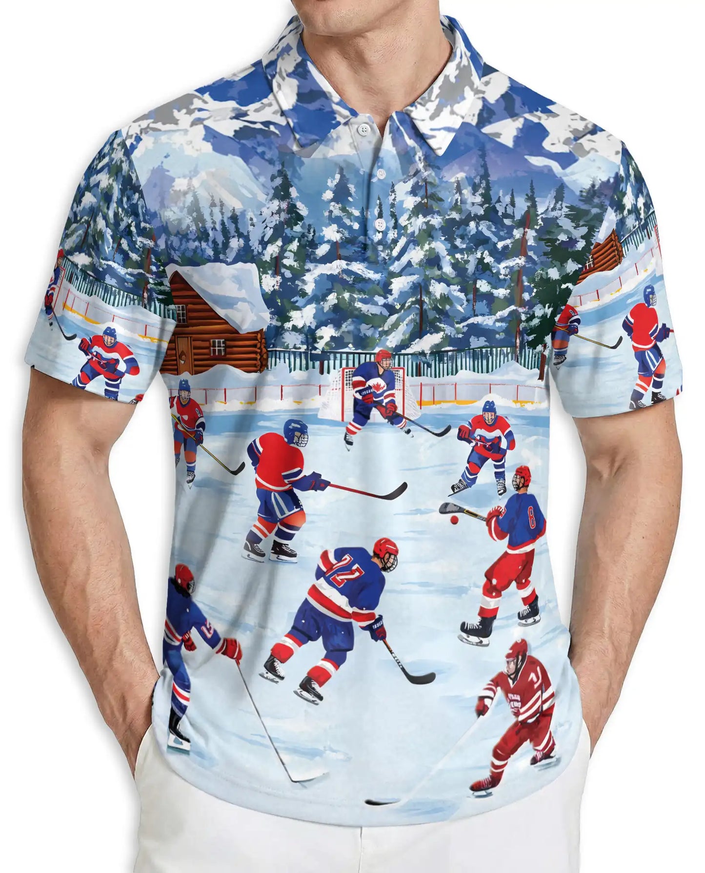 Winter Hockey Polo Shirt | Azhawaiian
