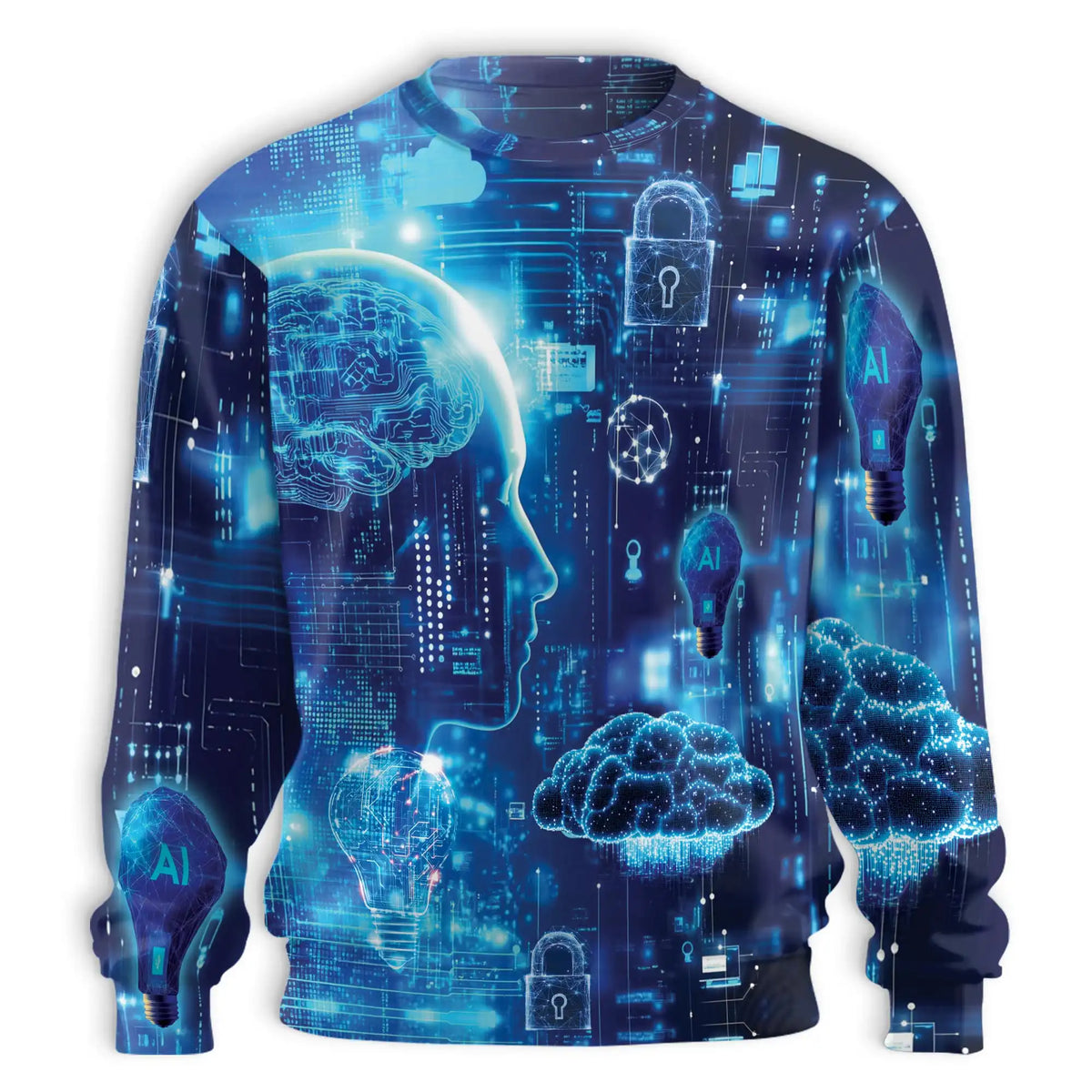 Artificial Intelligence Sweatshirt – Colorful Graphic 3D All Over Print Design