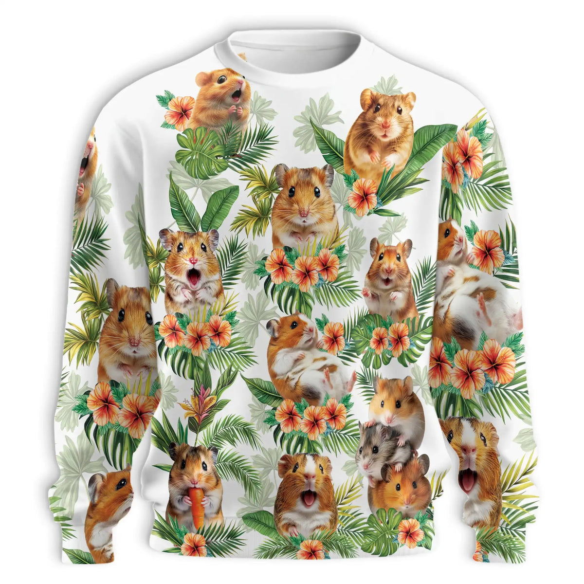Hamsters Tropical Vintage Sweatshirt – Tropical Vintage 3D All Over Print Design