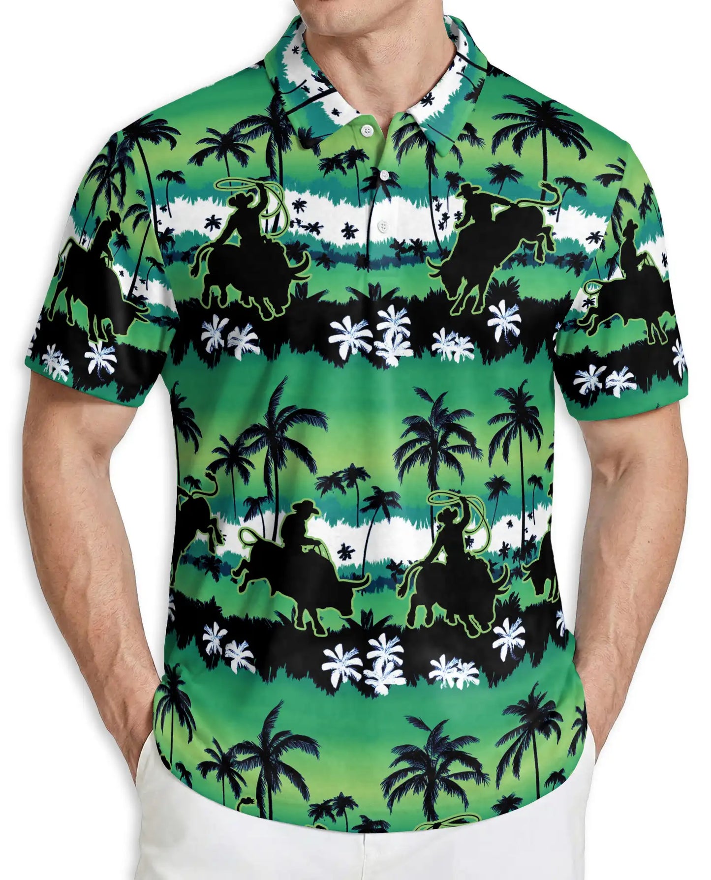 Cowboy Rodeo Polo Shirt | Azhawaiian