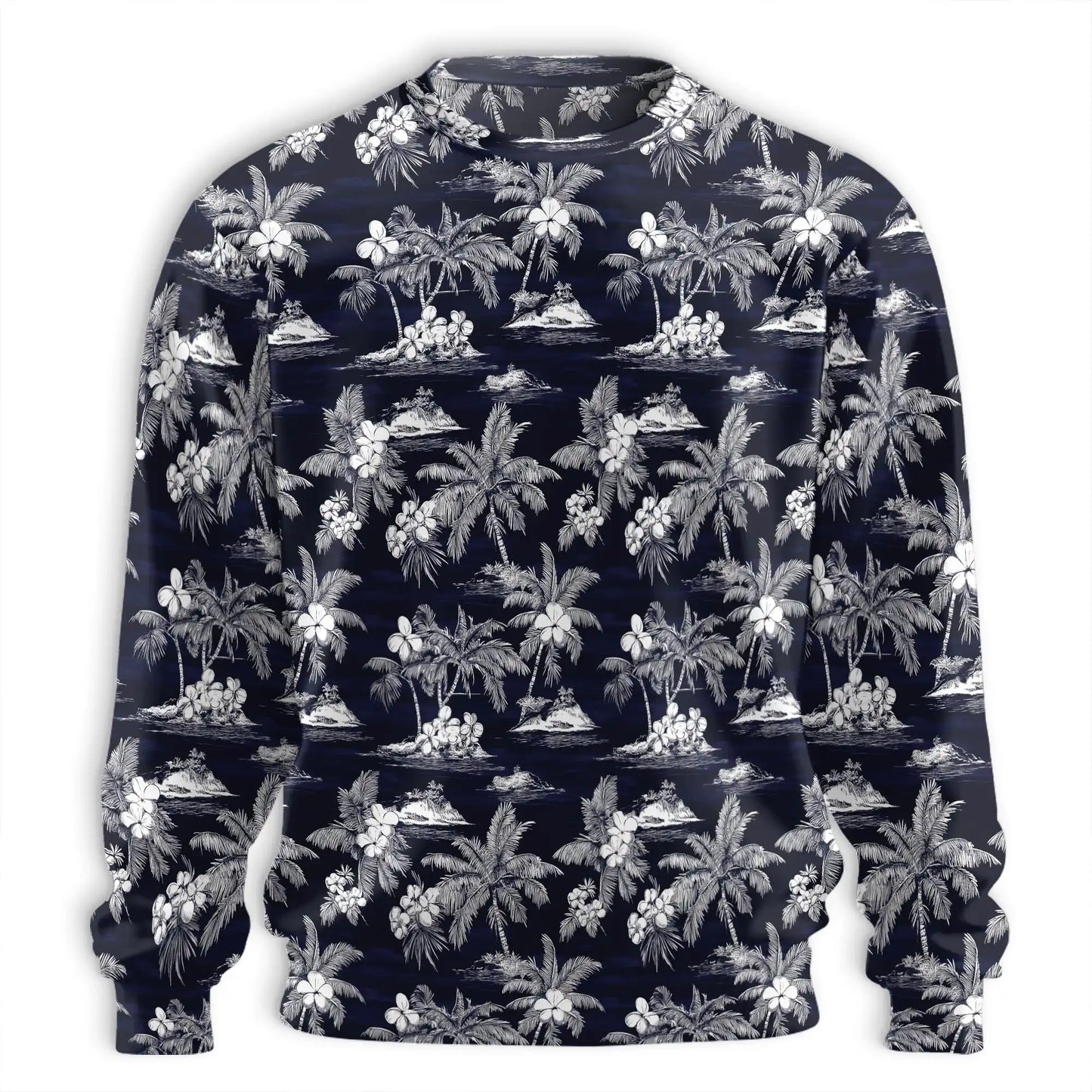 Vintage Beach Island Pattern Sweatshirt – Tropical Vintage 3D All Over Print Design