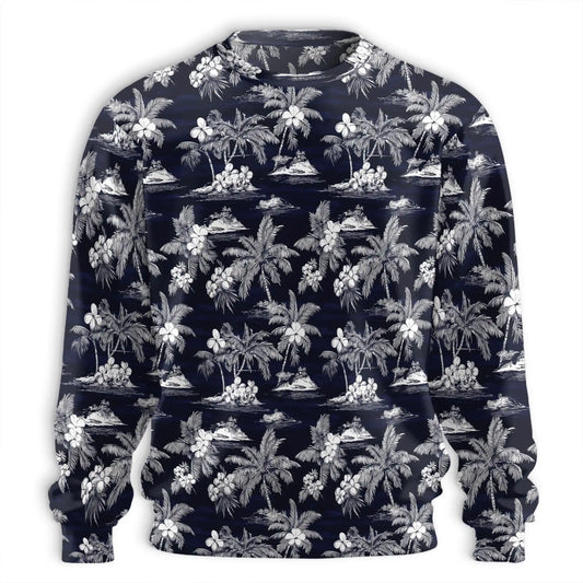 Vintage Beach Island Pattern Sweatshirt – Tropical Vintage 3D All Over Print Design