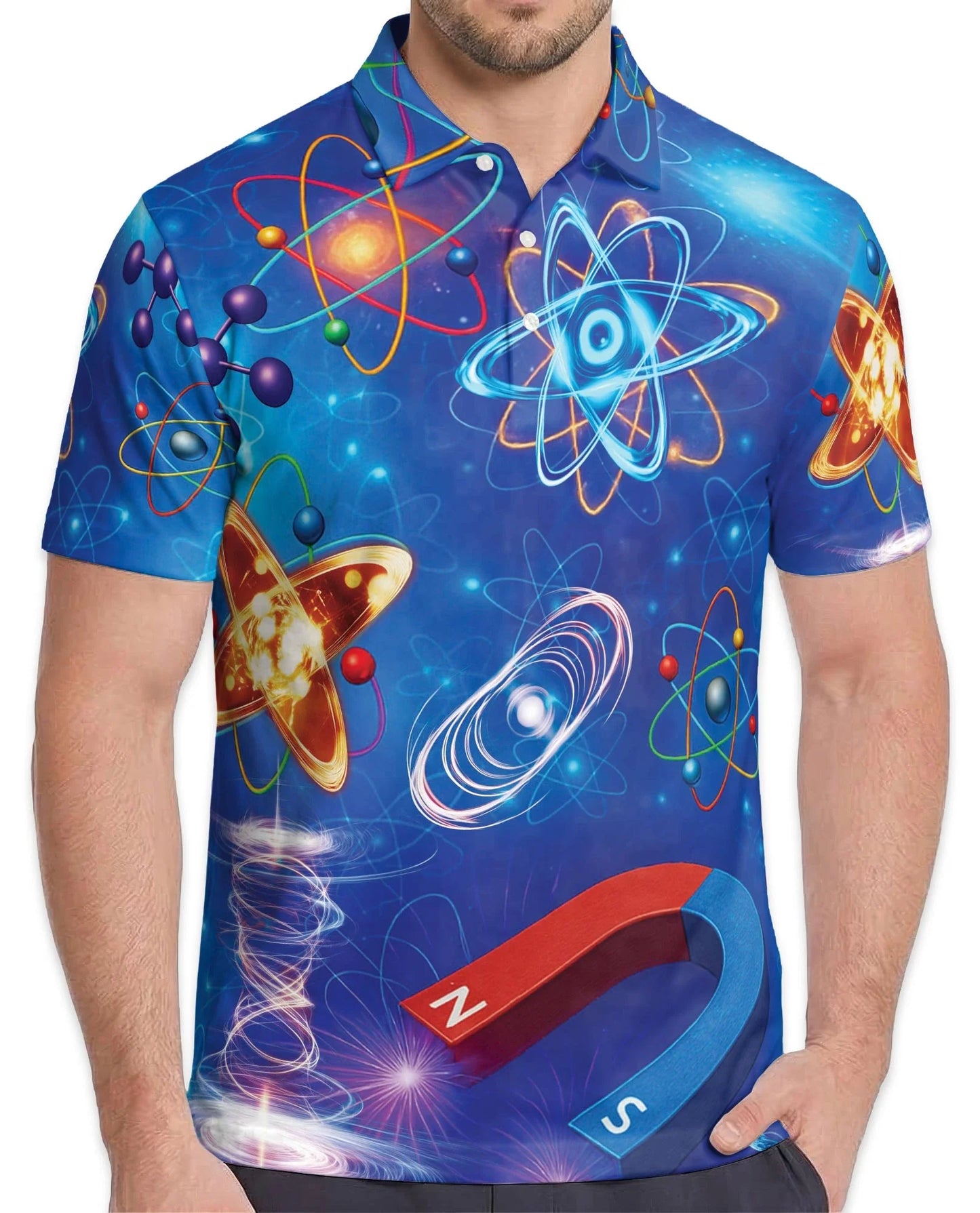 Physics Amazing Science Polo Shirt for Men, Science Lover Style | Azhawaiian