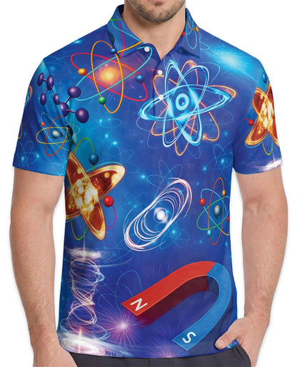 Physics Amazing Science Polo Shirt for Men, Science Lover Style | Azhawaiian