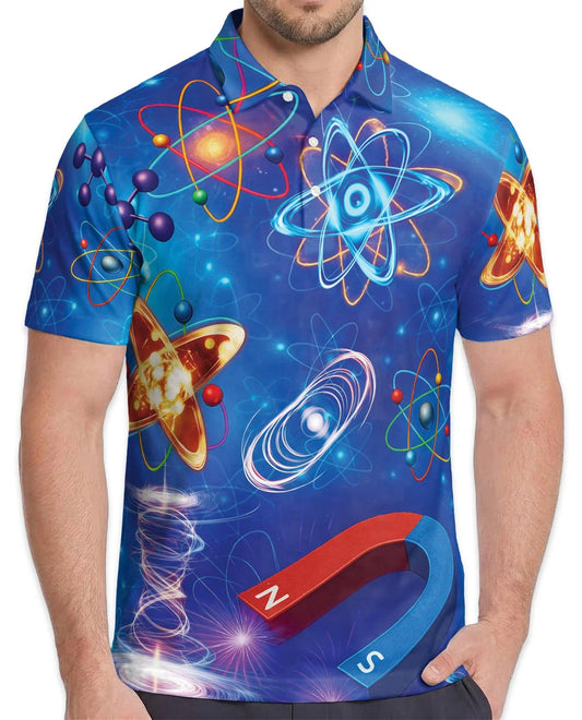 Physics Amazing Science Polo Shirt for Men, Science Lover Style | Azhawaiian