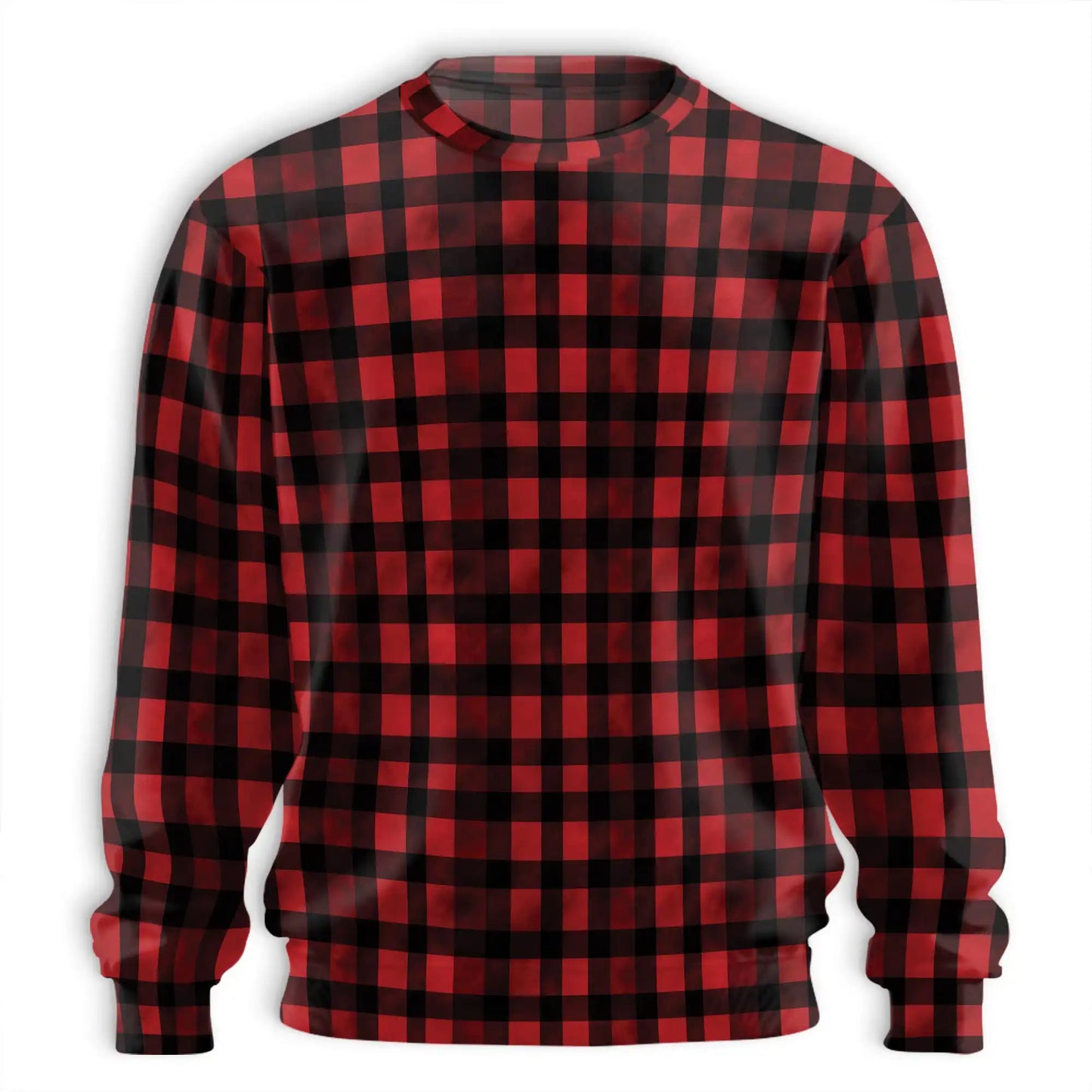 Red and Black Buffalo Plaid Sweatshirt – Colorful Graphic 3D All Over Print Design