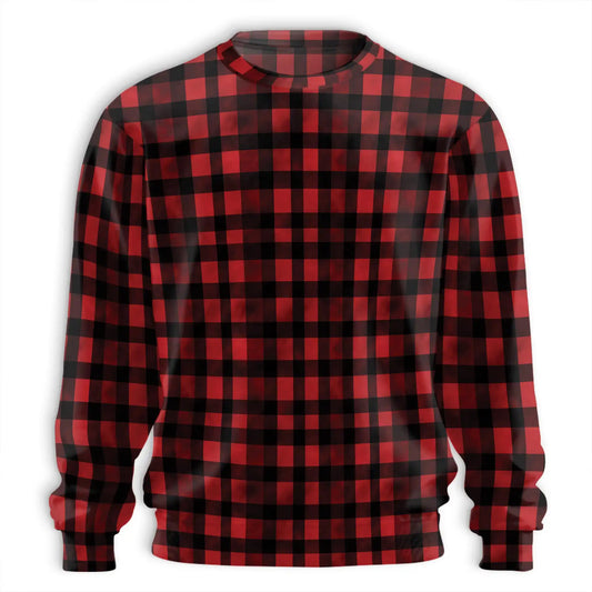 Red and Black Buffalo Plaid Sweatshirt – Colorful Graphic 3D All Over Print Design