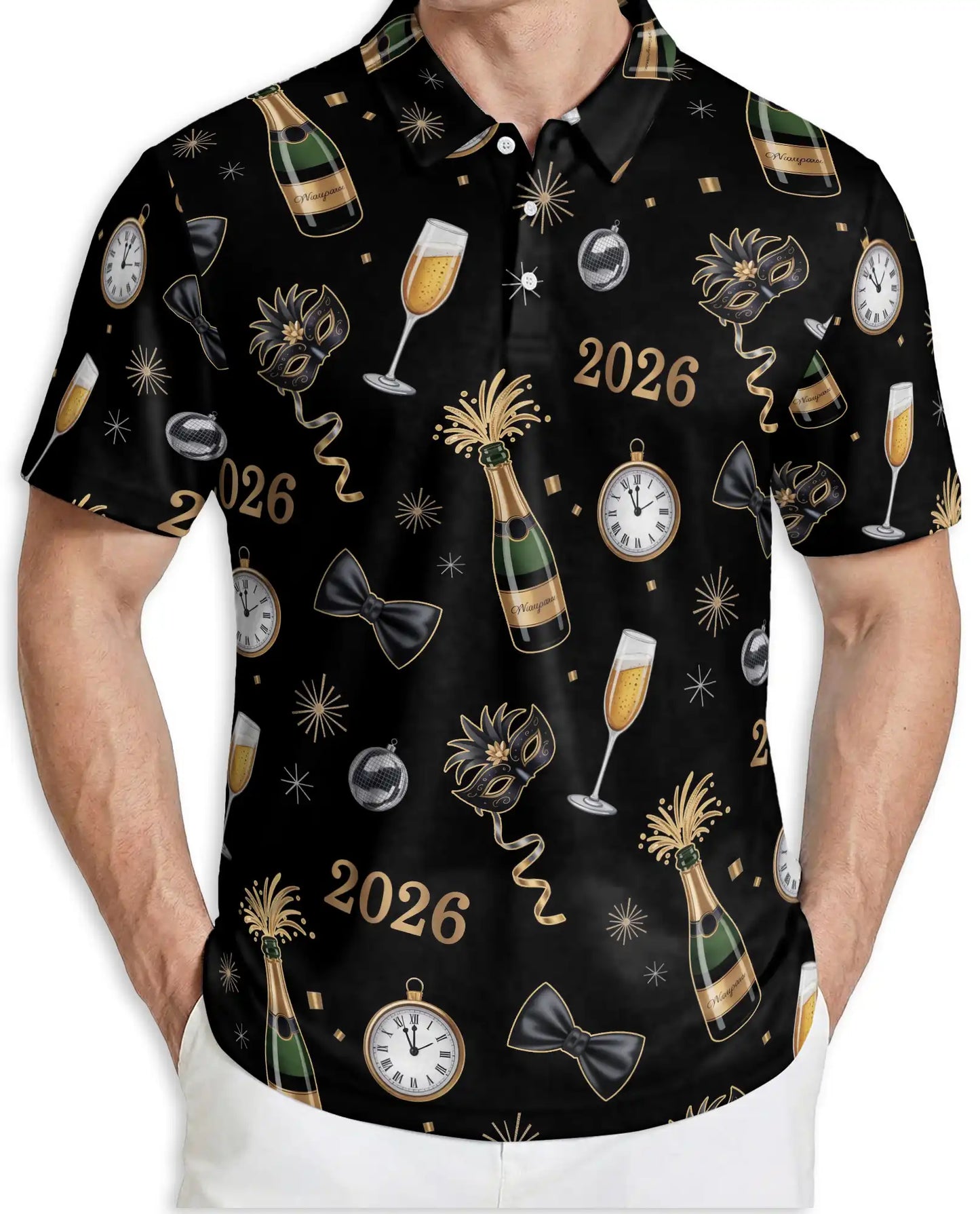 2026 New Year Party Polo Shirt | Azhawaiian