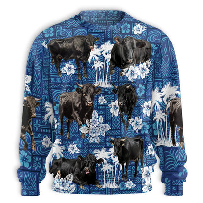 Black Angus Cattle Sweatshirt – Colorful Graphic 3D All Over Print Design