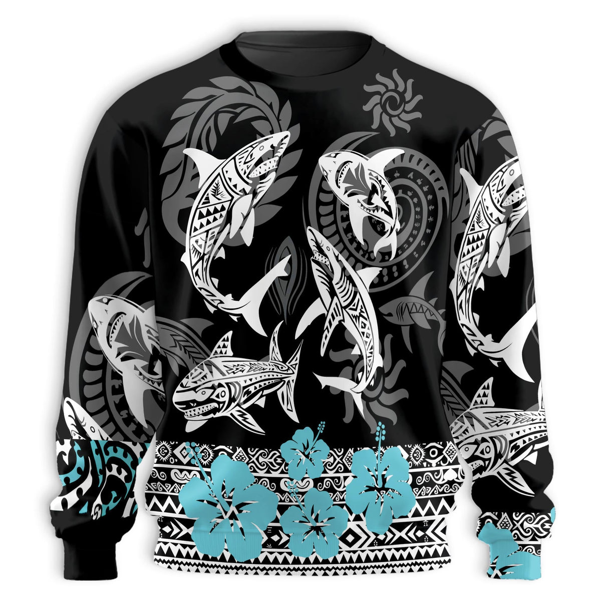 Shark Art Sweatshirt – Colorful Graphic 3D All Over Print Design